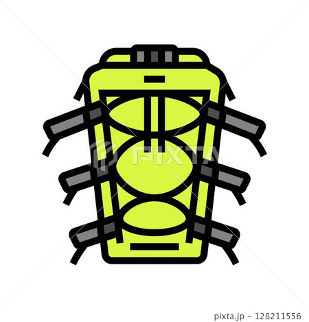 deck bag kayak water trip tourism color icon vector illustration 128211556