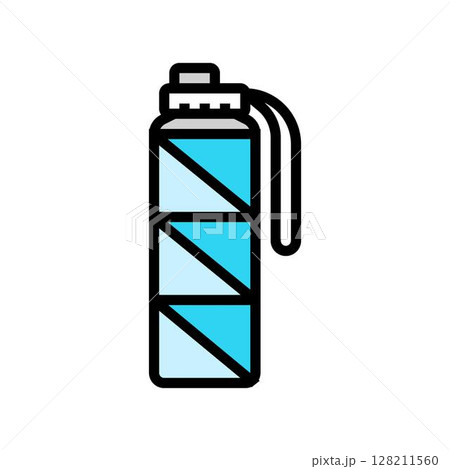 collapsible water bottle color icon vector illustration collapsible water bottle color icon vector illustration 128211560