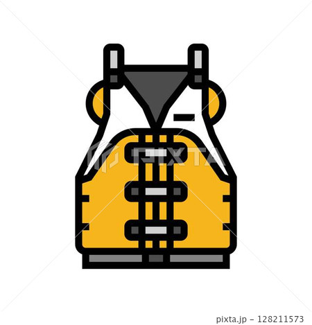 personal flotation device pfd color icon vector illustration personal flotation device pfd color icon vector illustration 128211573