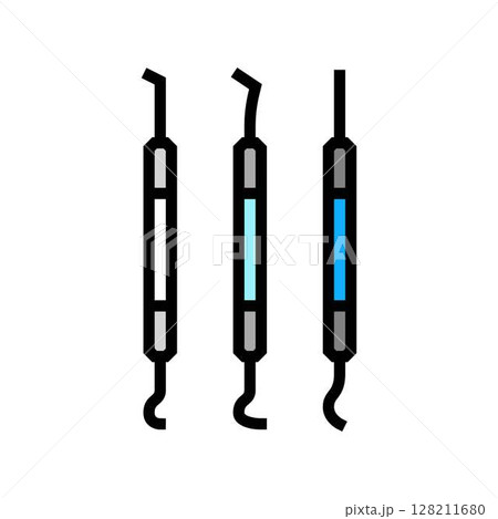 dental scaler orthodontist color icon vector illustration 128211680