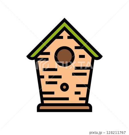 birdhouse multi species home color icon vector illustration 128211767