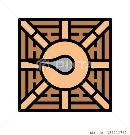 ancient compass geographical discoveries color icon vector illustration 128211785
