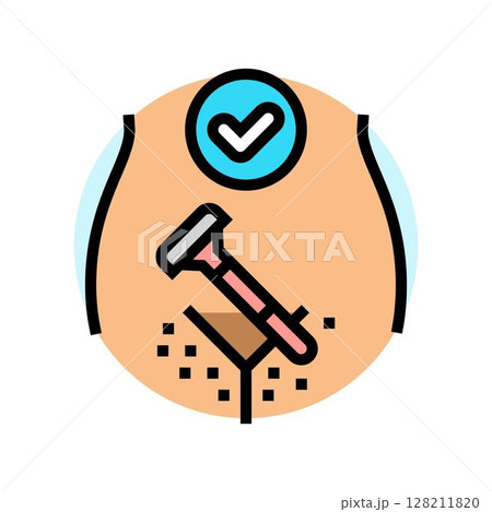 trim pubic hair intimate care color icon vector illustration 128211820