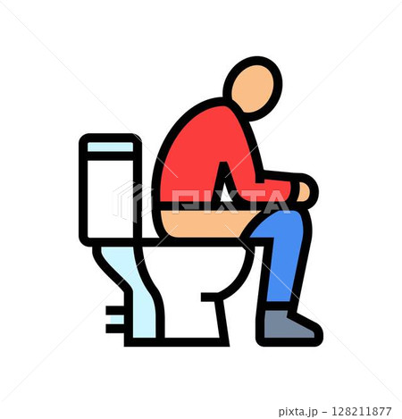 bowel movement diarrhea color icon vector illustration bowel movement diarrhea color icon vector illustration 128211877
