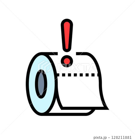 diarrhea warning color icon vector illustration 128211881