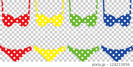 Polka dot bikini 128213056