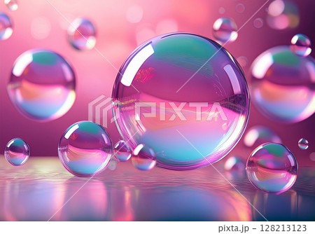 Floating Soap Bubble Abstract Art 128213123