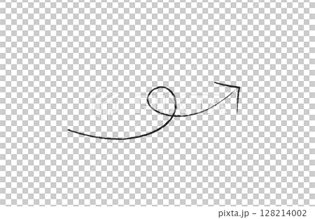 鉛筆素描風格螺旋環箭頭圖標 128214002