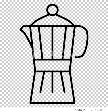 線條畫摩卡壺圖標 128214055