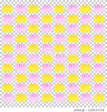 カラフルな菊の花のパターンイラスト 128214116