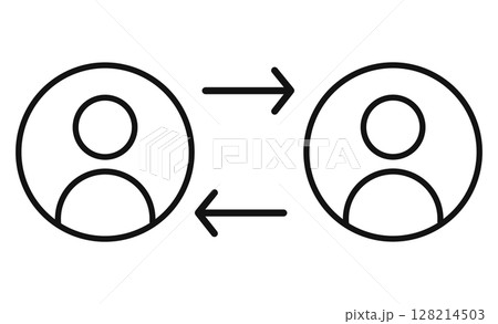双方向コミュニケーションのアイコン素材 双方向コミュニケーションのアイコン素材 128214503