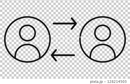 双方向コミュニケーションのアイコン素材 双方向コミュニケーションのアイコン素材 128214503