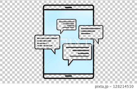 チャットアプリの吹き出しメッセージアイコン チャットアプリの吹き出しメッセージアイコン 128214510