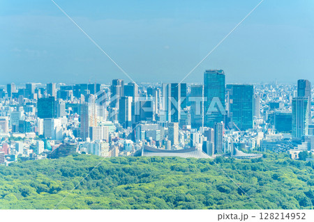 東京　明治神宮と原宿　品川方面を望む 2025 128214952