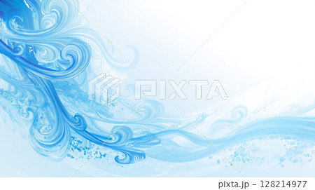 水の流れを感じる爽やかな背景 128214977