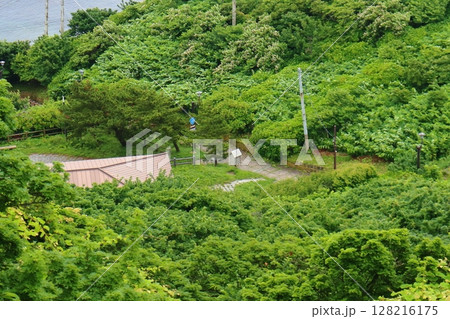 龍飛埼灯台から見下ろす国道339号の階段国道(青森県外ヶ浜町) 龍飛埼灯台から見下ろす国道339号の階段国道(青森県外ヶ浜町) 128216175