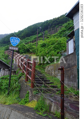 龍飛崎の国道339号 階段国道（青森県外ヶ浜町） 128216183