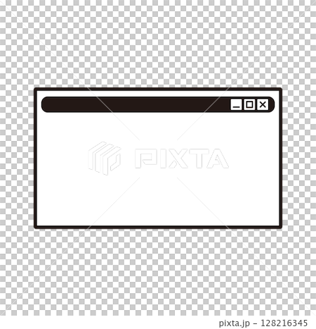 パソコンのウインドウ風のイラスト パソコンのウインドウ風のイラスト 128216345