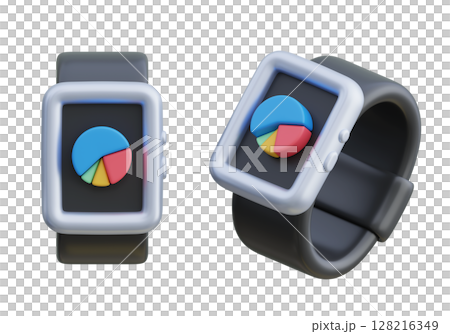 chart screen smart watch 3D Icon 128216349