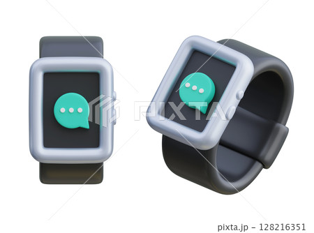message screen smart watch 3D Icon message screen smart watch 3D Icon 128216351