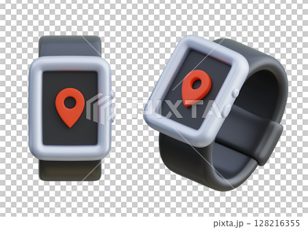 GPS map screen smart watch 3D Icon 128216355