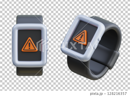 warning screen smart watch 3D Icon warning screen smart watch 3D Icon 128216357