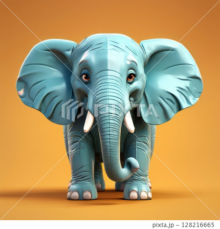 an AI Image Generator, Adorable Cartoon Elephant i 128216665