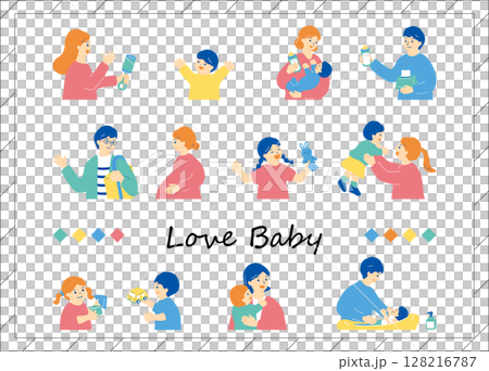 家族の育児 128216787