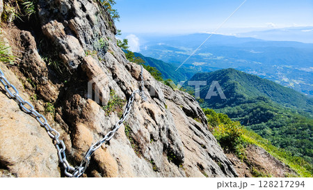 夏の妙高山登山（鎖場） 128217294