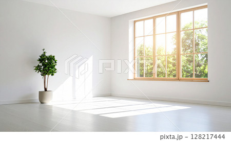 窓のある白い部屋 窓のある白い部屋 128217444