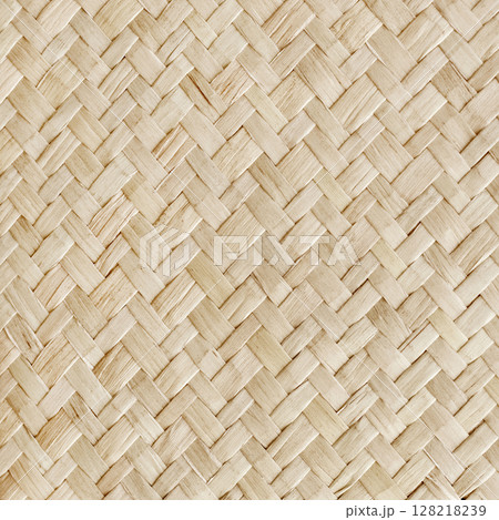 Pattern of reed weaving mat with vintage style for background and design art work. Pattern of reed weaving mat with vintage style for background and design art work. 128218239