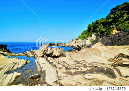 三浦半島　荒崎リアス式海岸 128218276