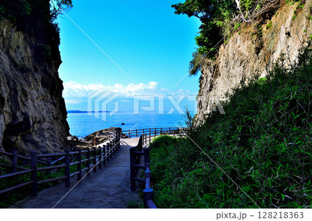 三浦半島 荒崎リアス式海岸 三浦半島 荒崎リアス式海岸 128218363