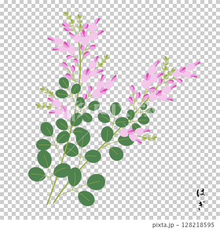Seven autumn herbs, bush clover 128218595