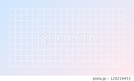 青とピンクの背景に手描きのグリッドのテクスチャ - シンプルでおしゃれな20×10の方眼 16:9 128219453