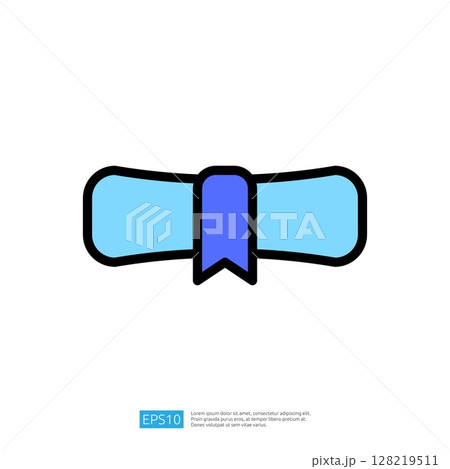 Blue Diploma Icon Symbolizing Educational Achievement and Graduation Ceremony in Academic Context Blue Diploma Icon Symbolizing Educational Achievement and Graduation Ceremony in Academic Context 128219511