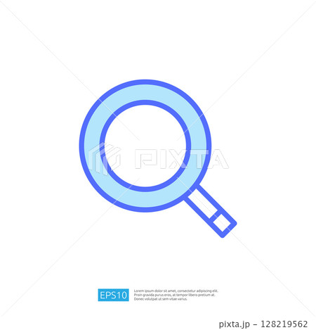 Magnifying Glass Icon Representing Search and Discovery in a Simple Minimalist Design Magnifying Glass Icon Representing Search and Discovery in a Simple Minimalist Design 128219562
