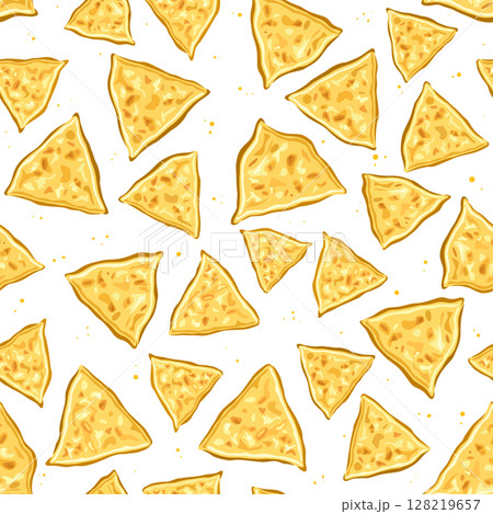 Vector Nachos Seamless Pattern 128219657