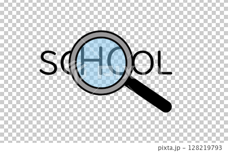 Simple line icon of school search Simple line icon of school search 128219793