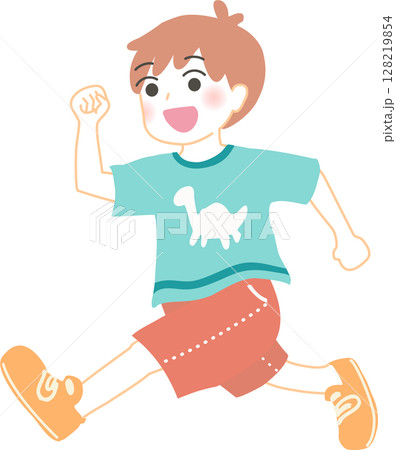 走る男の子 128219854