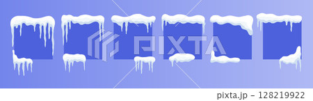 Versatile Snow-Capped Banners: Customizable square Winter Ad Designs Versatile Snow-Capped Banners: Customizable square Winter Ad Designs 128219922