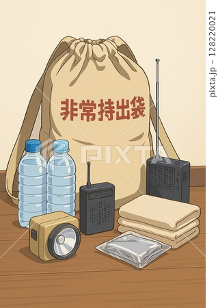 安全な場所はない。備えてますか？非常持出袋 128220021