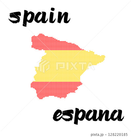 Spain World Map Dot Style Spain World Map Dot Style 128220185