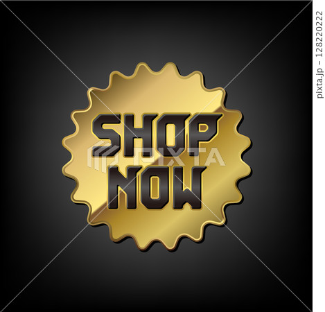 Shop Now 金色・ゴールド アイコンイラスト Shop Now 金色・ゴールド アイコンイラスト 128220222