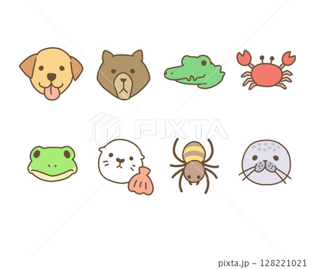 いろいろな生き物のイラスト_カラー いろいろな生き物のイラスト_カラー 128221021