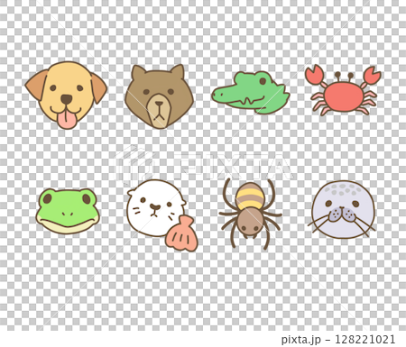 Illustrations of various creatures_color 128221021