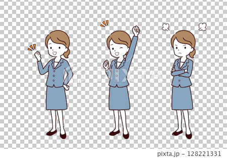 穿西裝的商務人士插畫素材 穿西裝的商務人士插畫素材 128221331