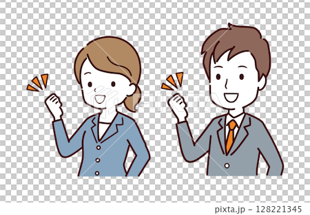 Illustration material of a motivated business person Illustration material of a motivated business person 128221345