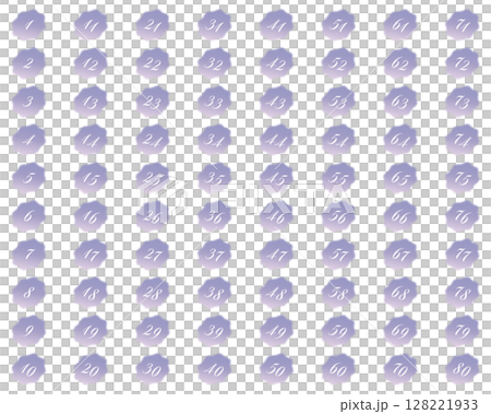 Number icon (cloud gradient blur purple) 128221933