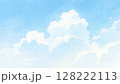 青い空と白い雲_水彩画 128222113